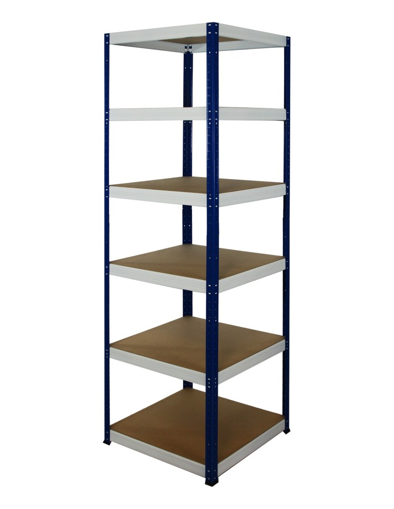 Regały - Regał Helios 196x60x60 cm 6 półek/175kg Niebiesko-Biały - product b2b.wamar.biz 1
