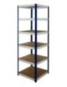 Regał Helios 196x60x60 cm 6 półek/175kg Niebiesko-Biały