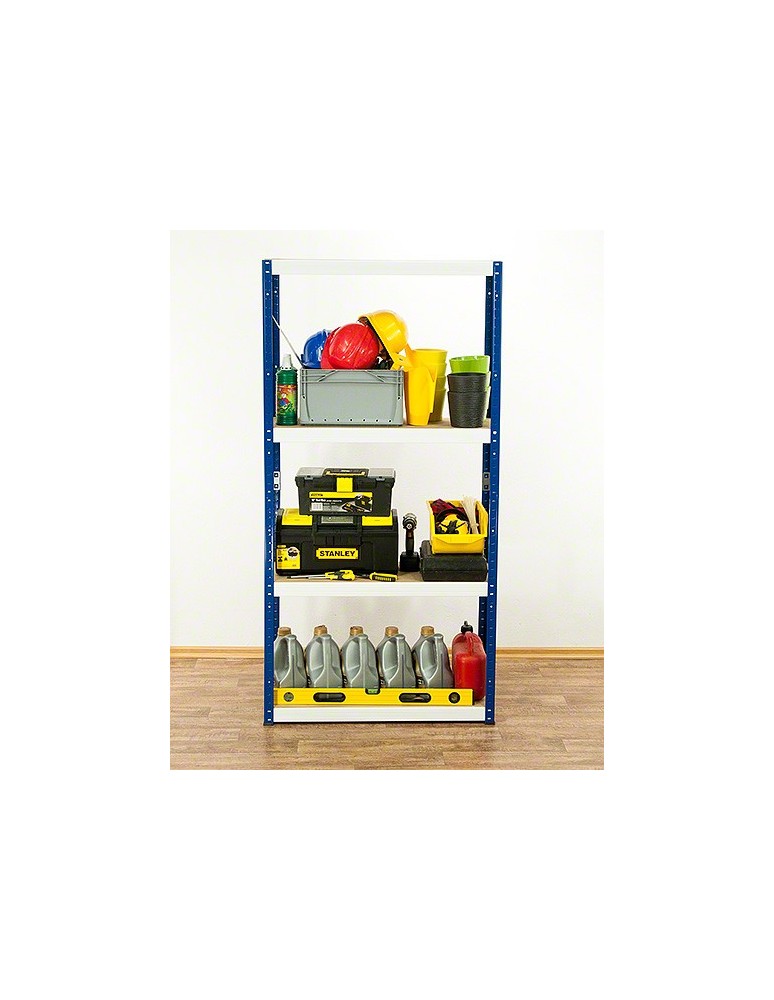 Regały - Regał Helios 180x90x40 cm 4 półki/350kg Czarno-Biały - product b2b.wamar.biz 5