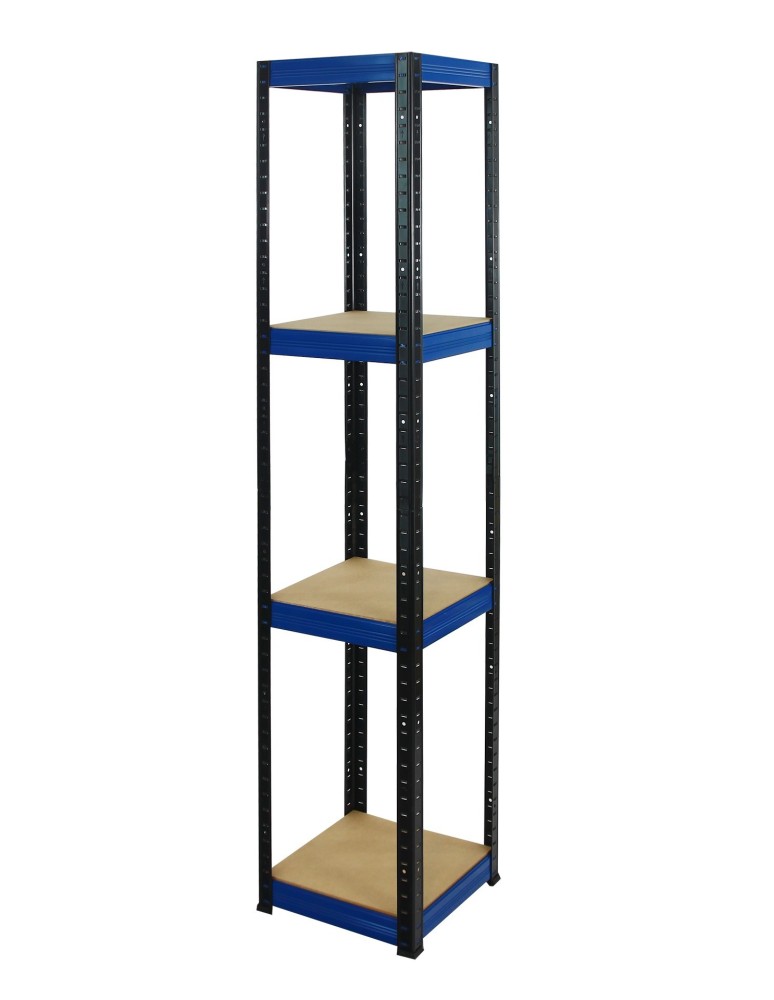 Regały - Regał Helios 180x35x35 cm 4 półki/175kg Czarno-Niebieski - produkt b2b.wamar.biz 1