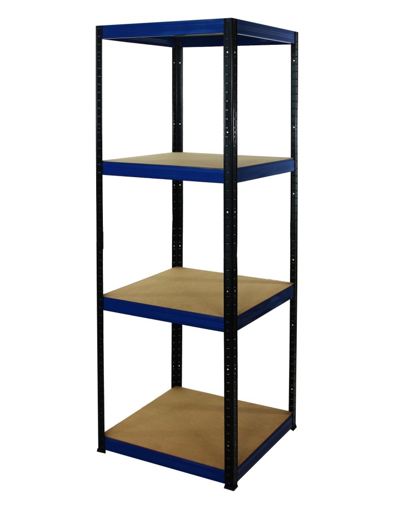 Regały - Regał Helios 180x60x60 cm 4 półki/175kg Czarno-Niebieski - produkt b2b.wamar.biz 1