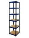 Regał Helios 196x45x45 cm 6 półek/175kg Czarno-Niebieski