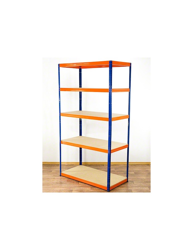 Regały - Regał Helios 196x110x60 cm 5 półek/350kg Biało-Niebieski - produkt b2b.wamar.biz 4