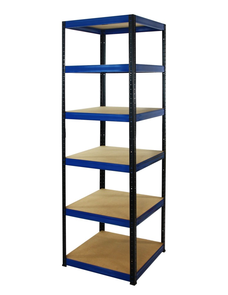 Regały - Regał Helios 213x60x60 cm 6 półek/175kg Czarno-Niebieski - produkt b2b.wamar.biz 1