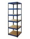 Regał Helios 213x60x60 cm 6 półek/175kg Czarno-Niebieski