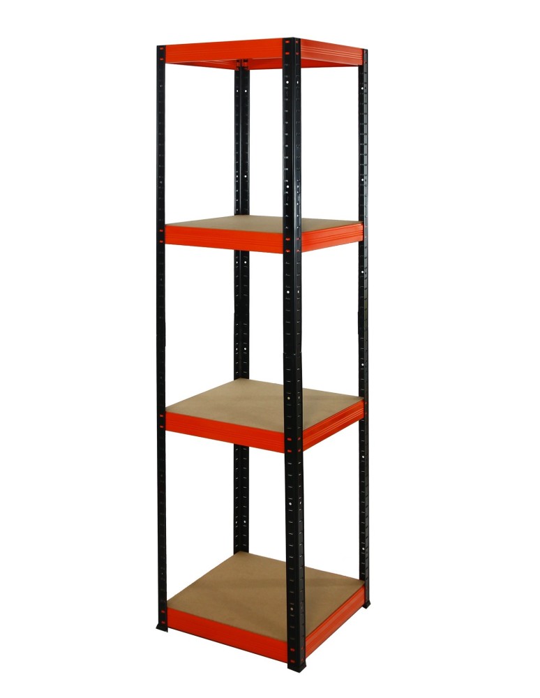 Regały - Regał Helios 180x45x45 cm 4 półki/175kg Czarno-Pomarańczowy - product b2b.wamar.biz 1
