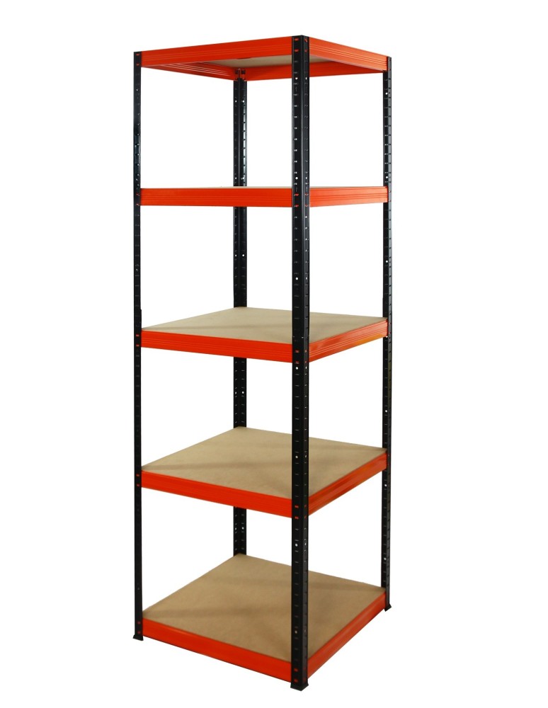Regały - Regał Helios 213x60x60 cm 5 półek/175kg Czarno-Pomarańczowy - product b2b.wamar.biz 1