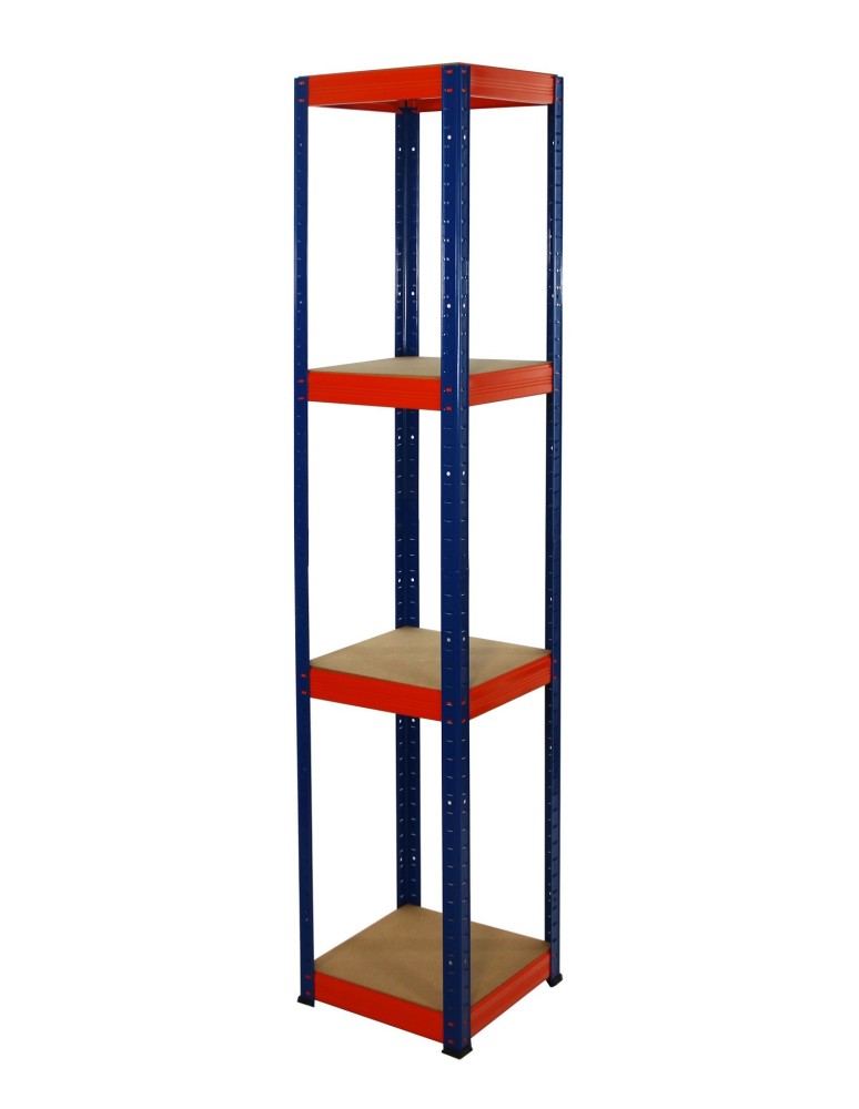 Regały - Regał Helios 180x30x30 cm 4 półki/175kg Czarno-Biały - product b2b.wamar.biz 1