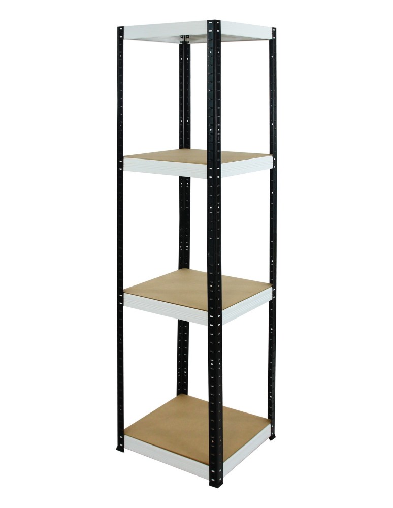Regały - Regał Helios 180x45x45 cm 4 półki/175kg Czarno-Biały - produkt b2b.wamar.biz 1