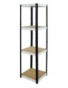 Regał Helios 180x45x45 cm 4 półki/175kg Czarno-Biały
