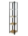 Regał Helios 196x35x35 cm 5 półek/175kg Czarno-Biały