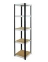 Regał Helios 196x45x45 cm 5 półek/175kg Czarno-Biały