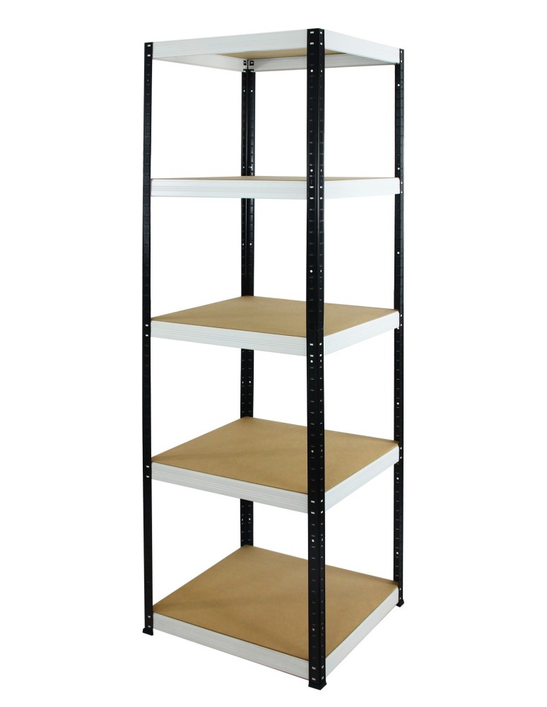 Regały - Regał Helios 196x50x50 cm 5 półek/175kg Czarno-Biały - product b2b.wamar.biz 1