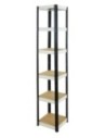 Regał Helios 196x35x35 cm 6 półek/175kg Czarno-Biały