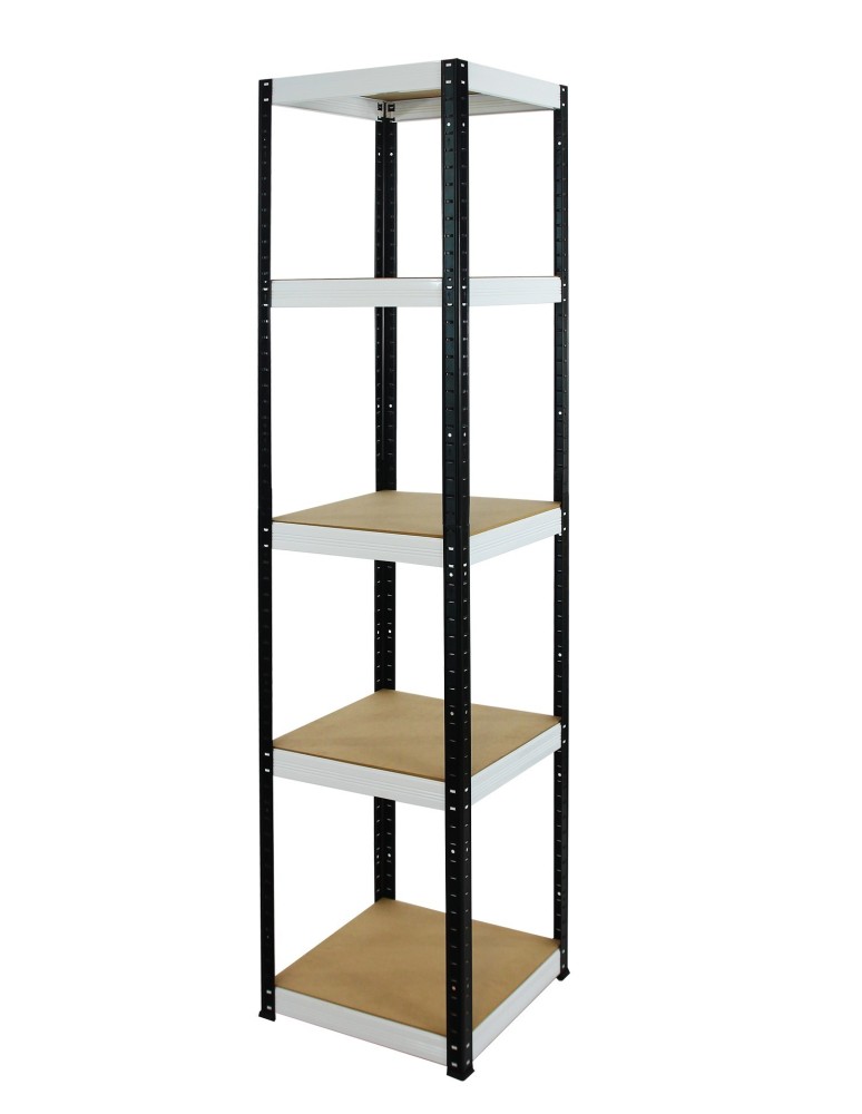 Regały - Regał Helios 213x40x40 cm 5 półek/175kg Czarno-Biały - product b2b.wamar.biz 1