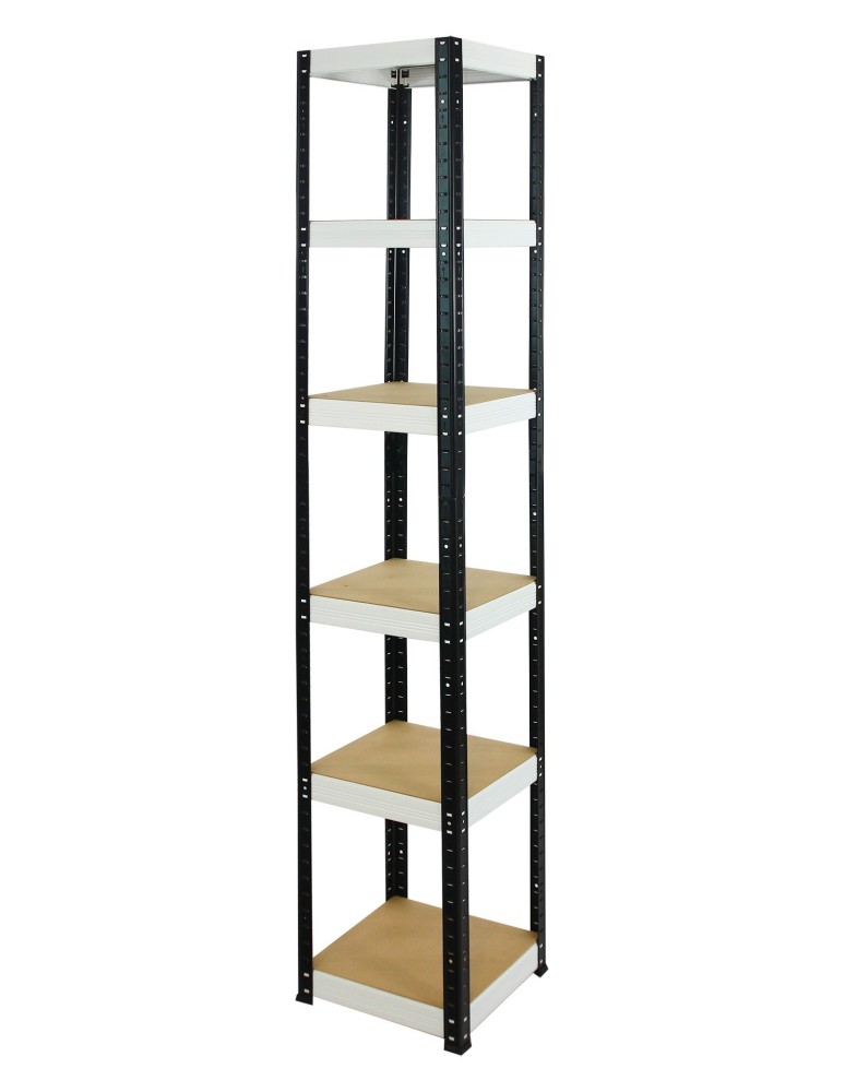Regały - Regał Helios 213x35x35 cm 6 półek/175kg Czarno-Biały - product b2b.wamar.biz 1