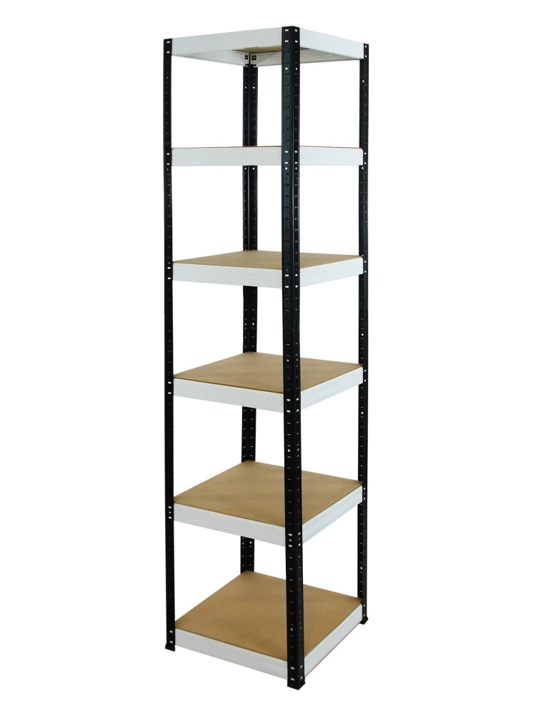 Regały - Regał Helios 213x45x45 cm 6 półek/175kg Czarno-Biały - product b2b.wamar.biz 1