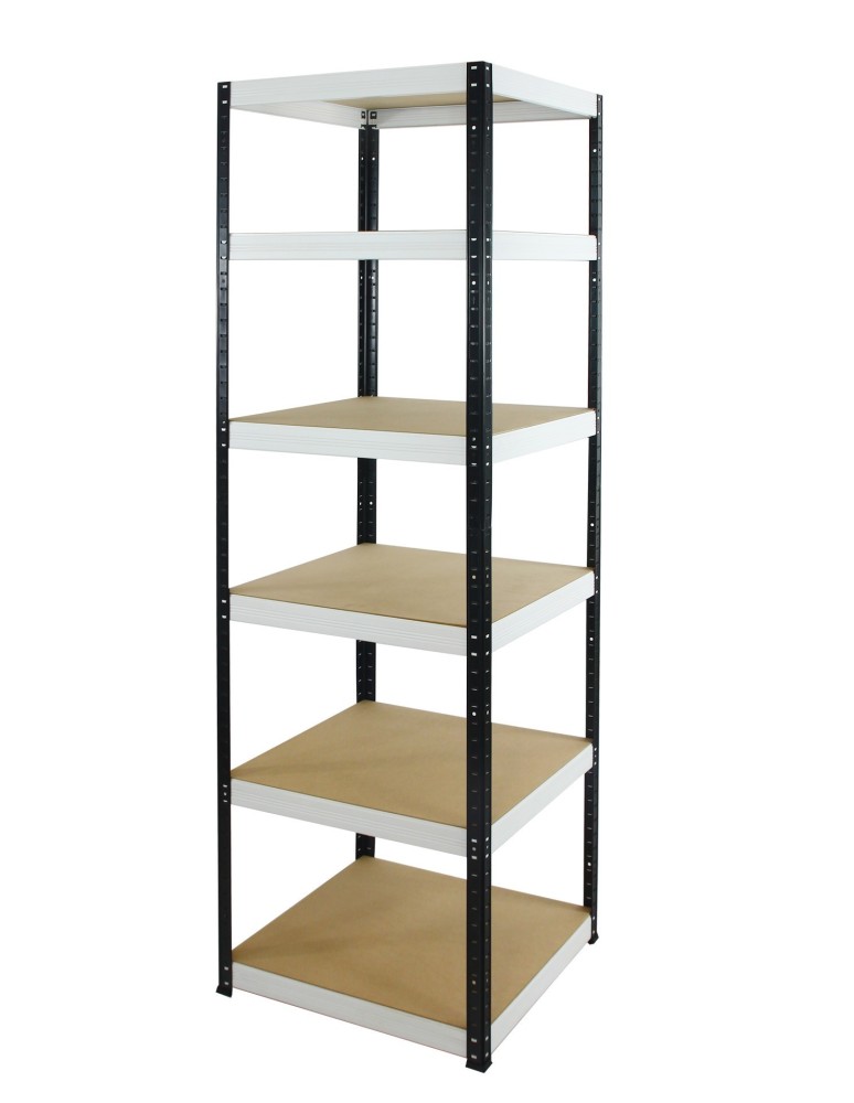 Regały - Regał Helios 213x50x50 cm 6 półek/175kg Czarno-Biały - product b2b.wamar.biz 1