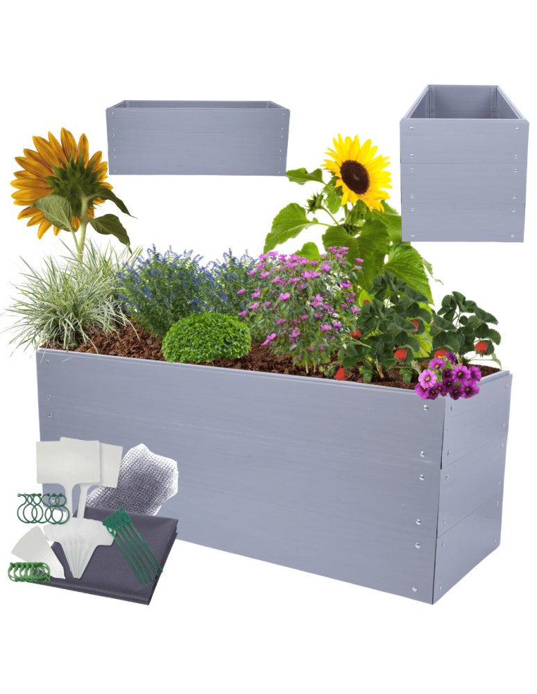 Warzywnik z tworzywa sztucznego - Grządka podwyższona z tworzywa warzywnik 60x160x45 warzywniak PCV - product b2b.wamar.biz 1