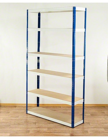 Regały - Regał Helios 196x110x40 cm 6 półek/350kg Czarno-Biały - product 4