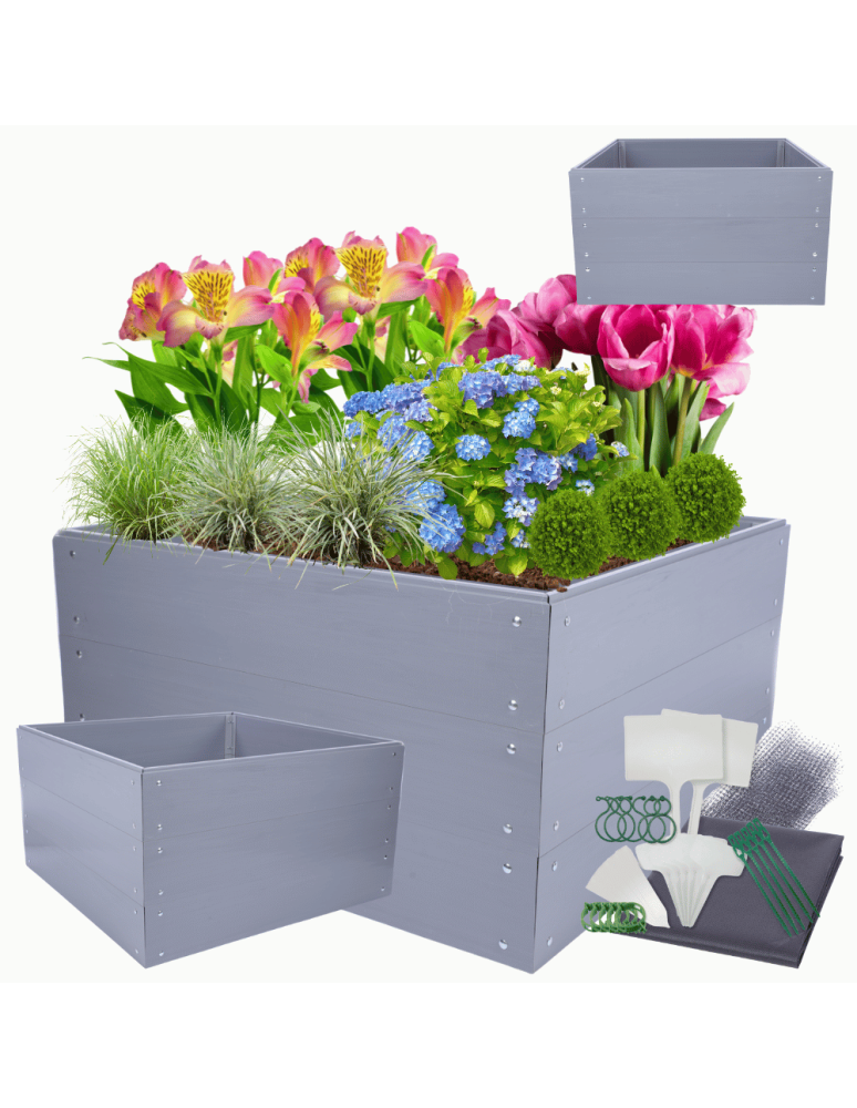 Warzywnik z tworzywa sztucznego - Skrzynia na warzywa skrzynie grządka warzywnik 60x100x100 warzywniak PCV - product b2b.wamar.biz 1