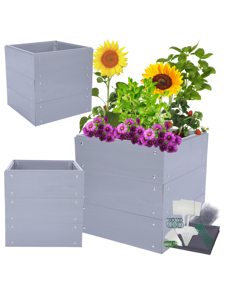 Warzywnik z tworzywa sztucznego - Skrzynia na warzywa skrzynie grządka warzywnik 60x80x80 warzywniak PCV - product b2b.wamar.biz 1