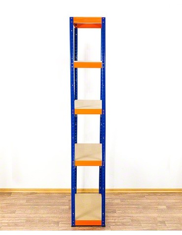 Regały Magazynowe - Regał Helios 196x90x30 cm 5 półek/400kg Biało-Pomarańczowy - product 2