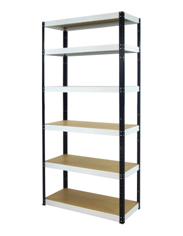 Regały Magazynowe - Regał Helios 196x100x30 cm 6 półek/400kg Biało-Pomarańczowy - product 9