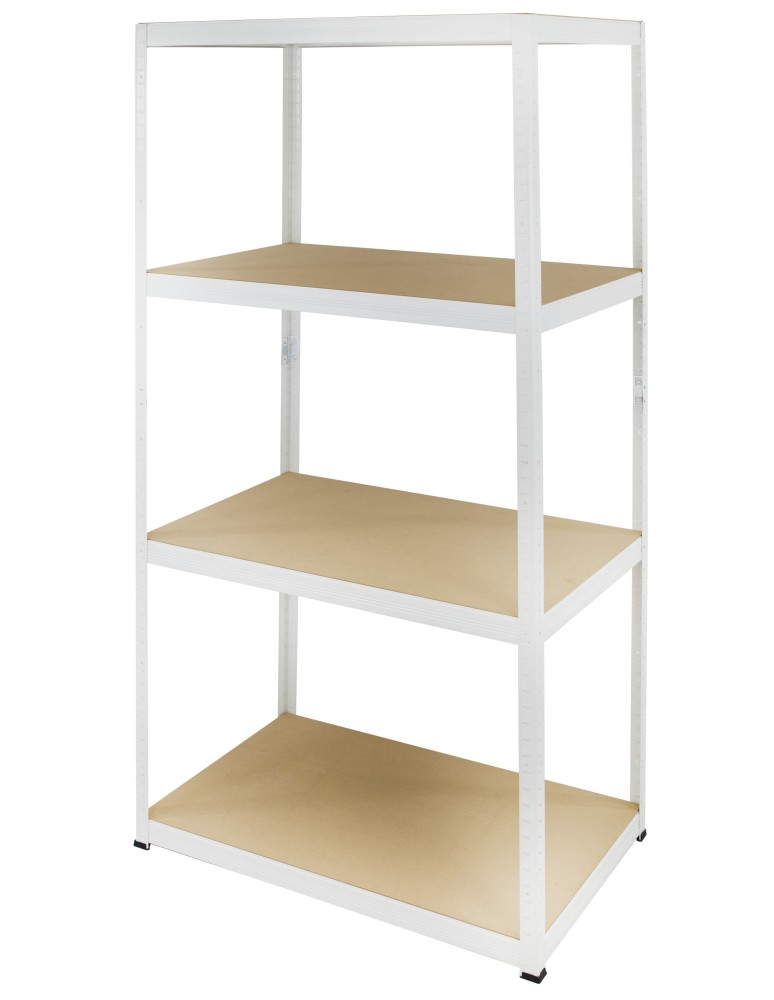 Regały - Regał Helios 180x75x40 cm 4 półki/275kg Biało-Biały - product b2b.wamar.biz 1