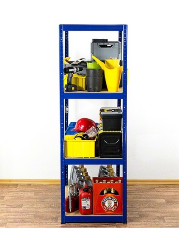 Regały - Regał Helios 180x75x35 cm 4 półki/400kg Czarno-Biały - product 9