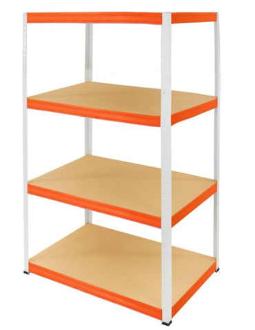 Regały - Regał Helios 180x75x35 cm 4 półki/400kg Czarno-Biały - product 22