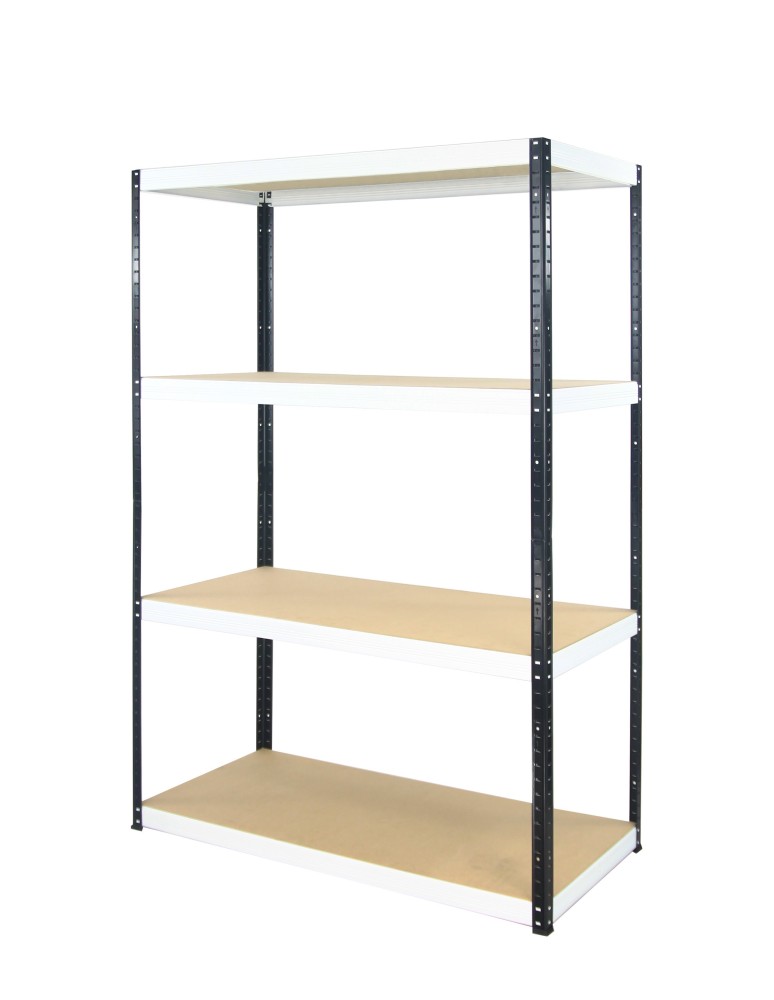 Regały - Regał Helios 180x100x40 cm 4 półki/400kg Czarno-Biały - product b2b.wamar.biz 1