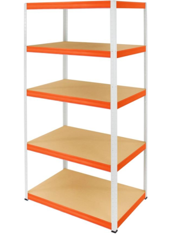 Regały - Regał Helios 180x120x45 cm 5 półek/400kg Czarno-Biały - product 22