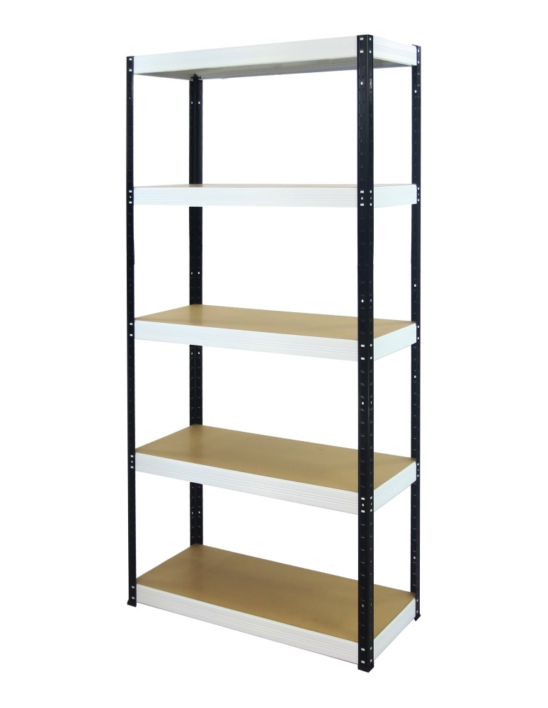 Regały - Regał Helios 213x110x60 cm 5 półek/400kg Czarno-Biały - produkt b2b.wamar.biz 1