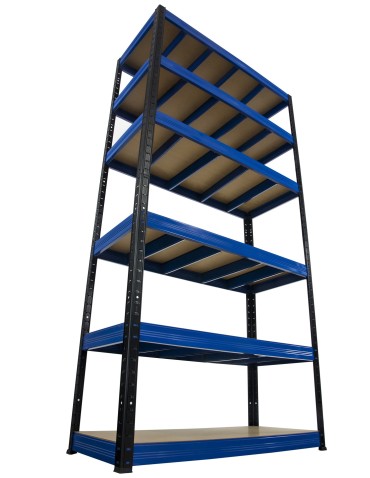 Regały - Regał Helios 213x75x45 cm 6 półek/400kg Czarno-Biały - product 16