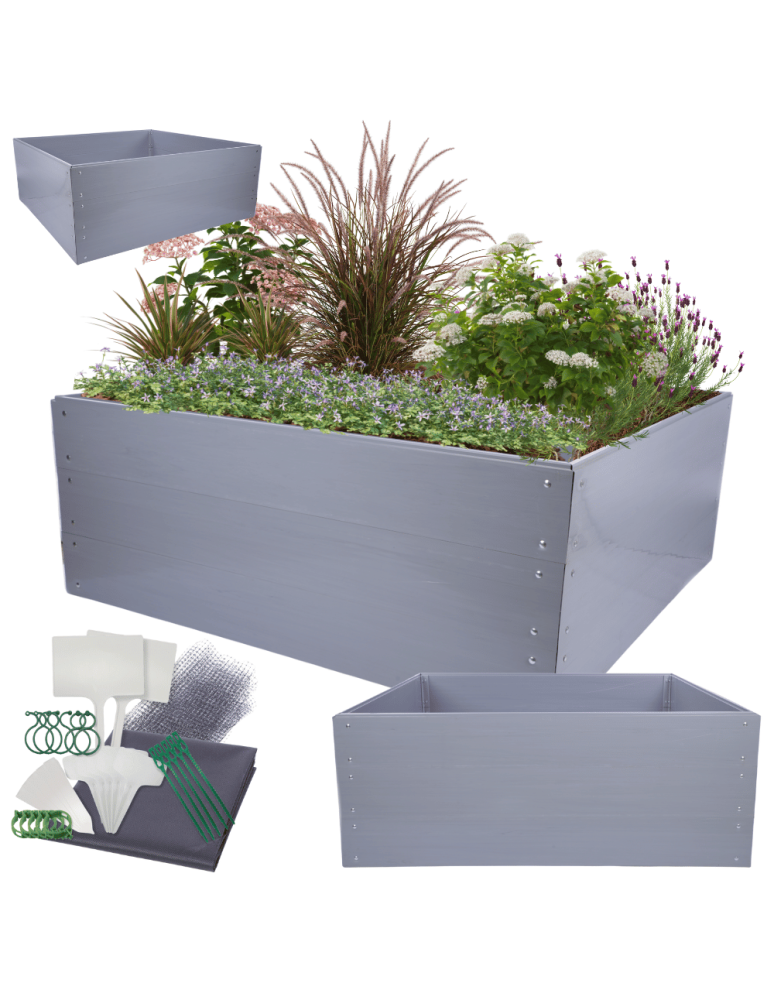 Warzywnik z tworzywa sztucznego - Grządka podwyższona z tworzywa warzywnik 60x160x160 warzywniak PCV - product b2b.wamar.biz 1
