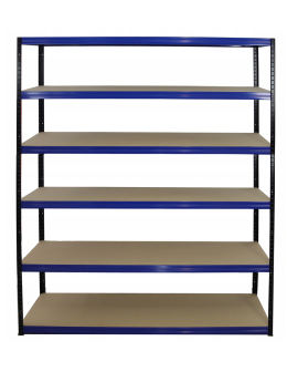 Regał Helios 180x180x30 cm 6 półek/175kg Niebiesko-Niebieski