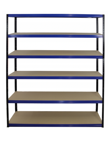 Regał Helios 180x180x60 cm 6 półek/175kg Niebiesko-Niebieski
