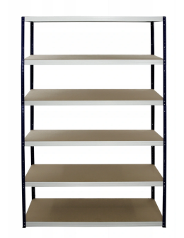 Regał Helios 213x150x40 cm 6 półek/175kg Czarno-biały