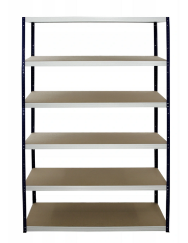 Regał Helios 213x150x60 cm 6 półek/175kg Czarno-biały