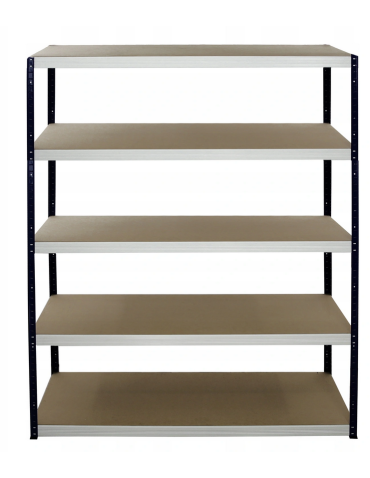 Regał Helios 213x180x40 cm 5 półek/275kg Czarno-biały