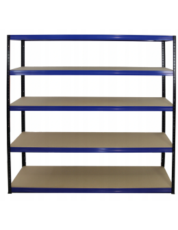 Regał Helios 180x150x45 cm 5 półek/175kg Niebiesko-Czarny