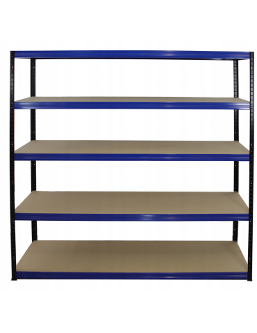 Regał Helios 180x150x50 cm 5 półek/175kg Niebiesko-Czarny