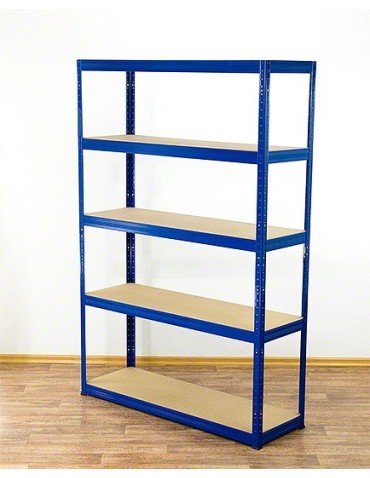 Regały - Regał Helios 196x100x60 cm 5 półek/275kg Czarno-Pomarańczowy - product 7