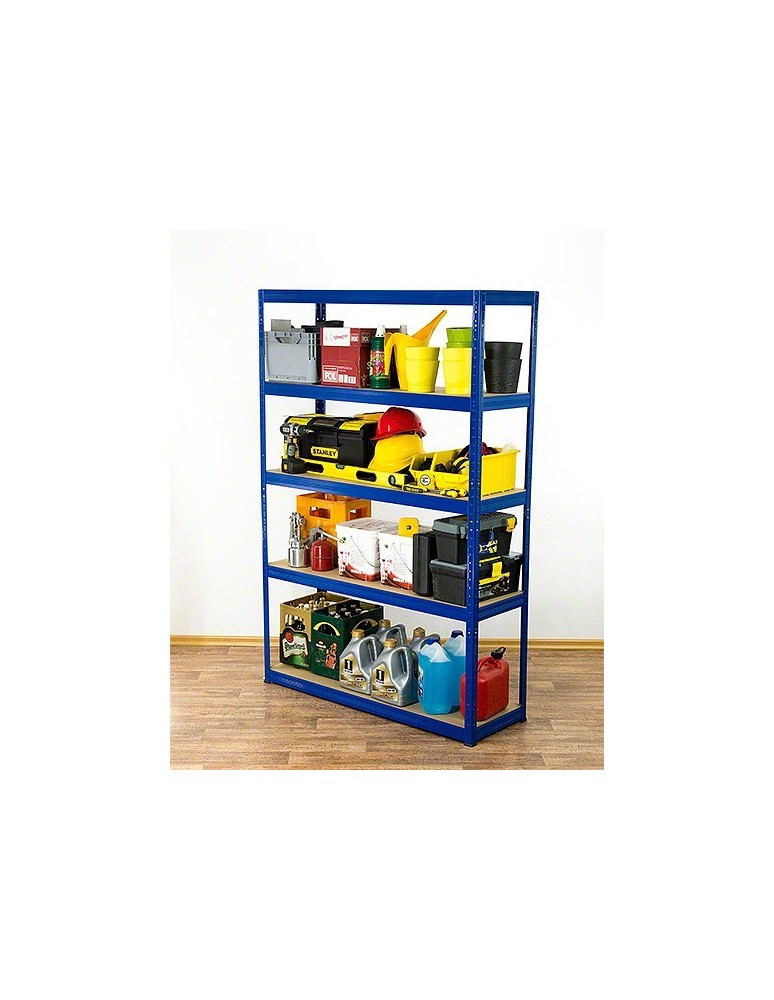 Regały - Regał Helios 196x100x60 cm 5 półek/275kg Czarno-Pomarańczowy - product b2b.wamar.biz 8