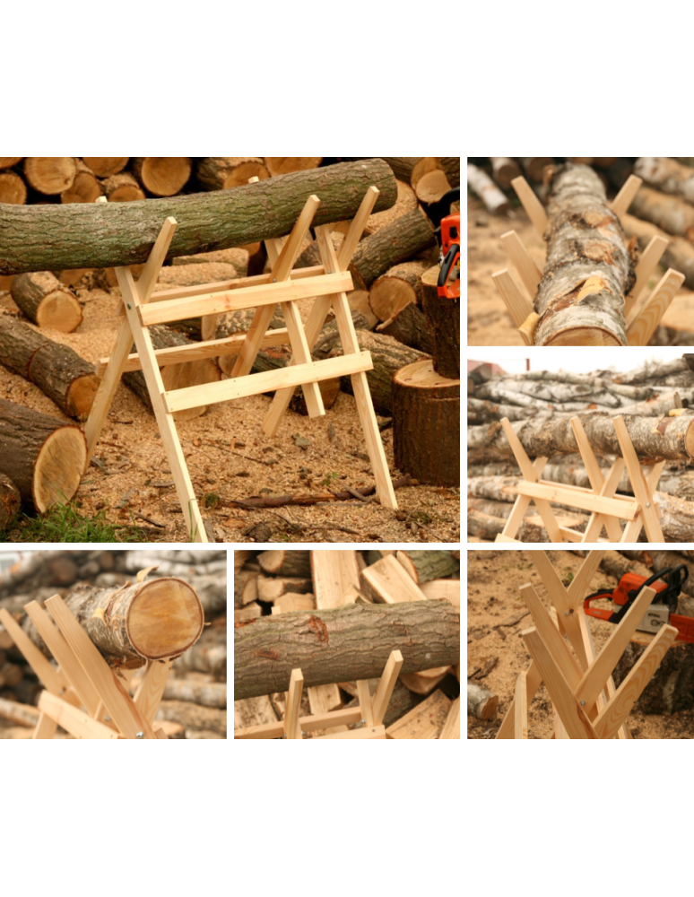Art. Ogrodowe - Kozioł do cięcia drewna - Sosnowy/ Niemalowany - product b2b.wamar.biz 7