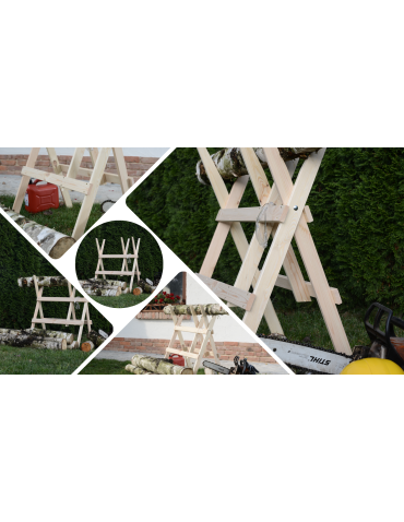 Art. Ogrodowe - Kozioł do cięcia drewna - Sosnowy/ Niemalowany - product 8