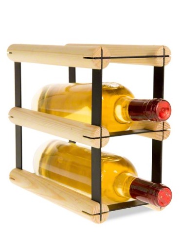 Regały - Stojak na 2 Butelki Szklane/ PET — RW-8/ 1x2 — Surowy - product 3