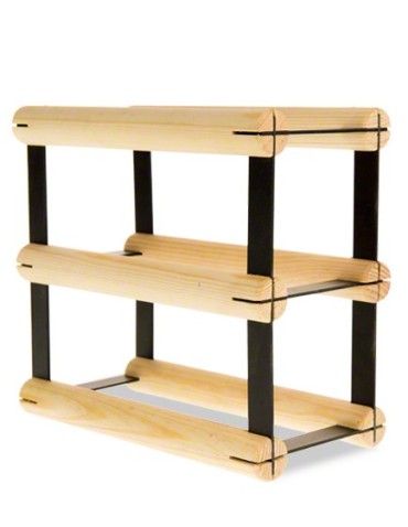 Regały - Stojak na 2 Butelki Szklane/ PET — RW-8/ 1x2 — Surowy - product 4