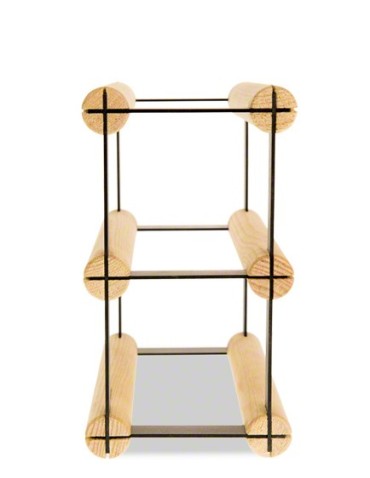 Regały - Stojak na 2 Butelki Szklane/ PET — RW-8/ 1x2 — Surowy - product 5